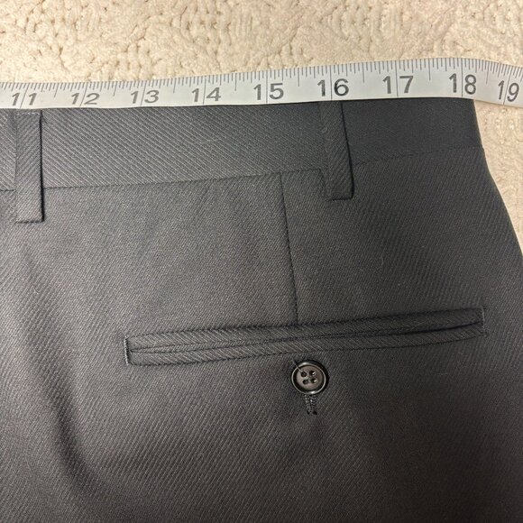 Canali Mens Wool Pleated Dress Pants Black Trousers 54IT w36 Made In Italy NWOT - Picture 11 of 15
